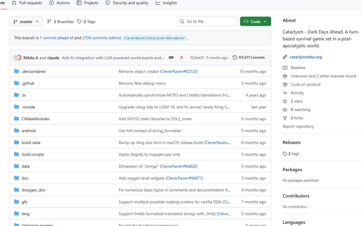 Public Cataclysm DDA AI fork repository for AldricAI