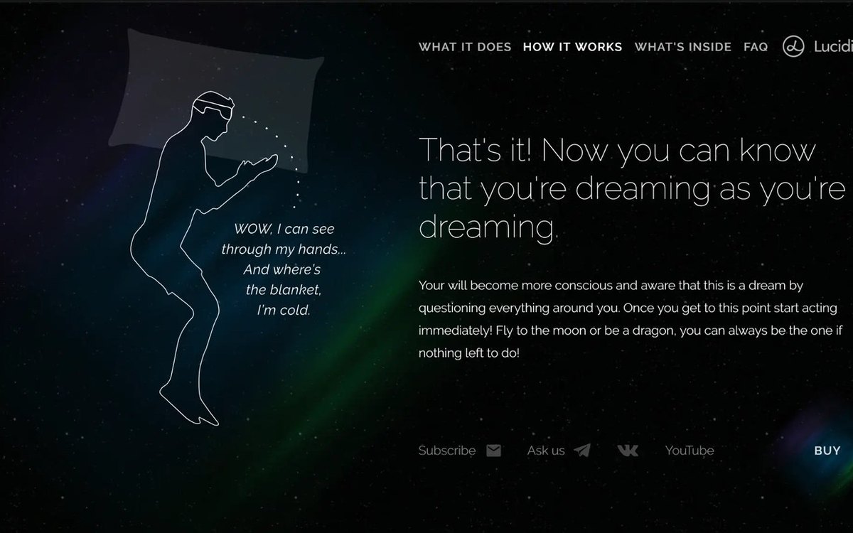 Luciding product page explaining the LucidCatcher sleep wearable